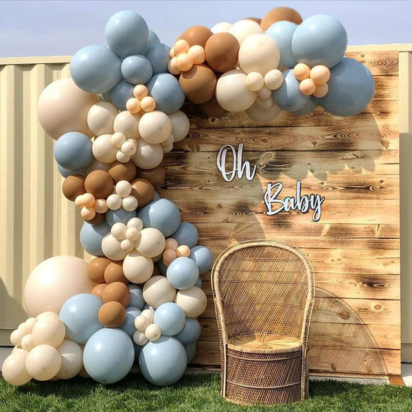 Retro color balloon Garland arch kit 10inch 12inch Chinese balloon background birthday party decoration set wedding decoration