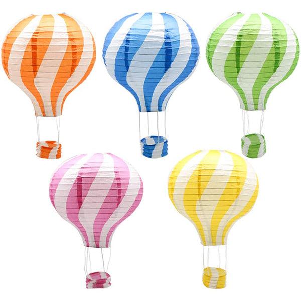 Hanging Hot Air Balloon Paper Lanterns Set Party Decoration Birthday Wedding Christmas Party Decor Gift